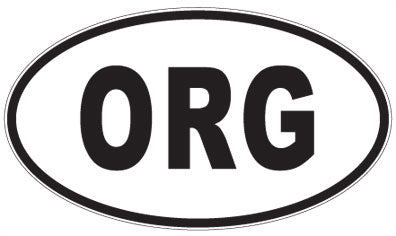 ORG - 3 Letter Initials Oval Sticker