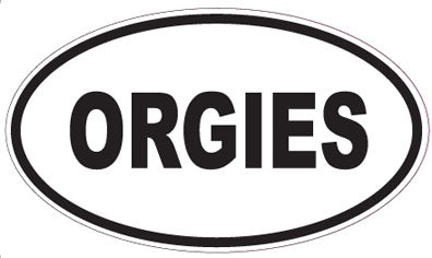 ORGIES - Oval Sticker