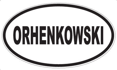 ORHENKOWSKI - Oval Sticker