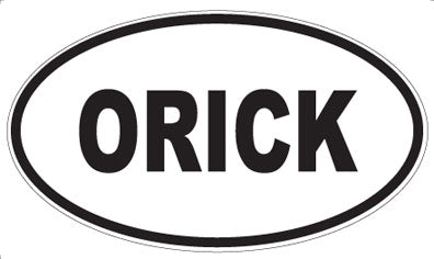 ORICK - Oval Sticker