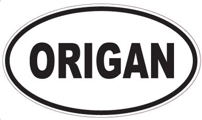 ORIGAN - Oval Sticker