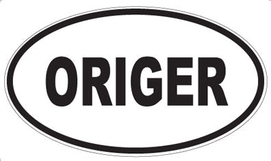 ORIGER - Oval Sticker