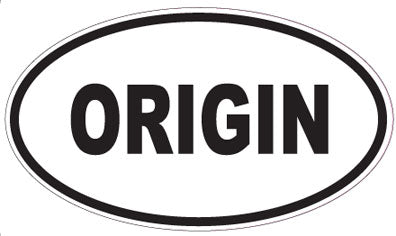 ORIGIN - Oval Sticker