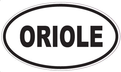 ORIOLE - Oval Sticker