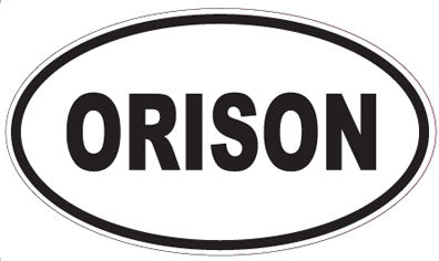 ORISON - Oval Sticker