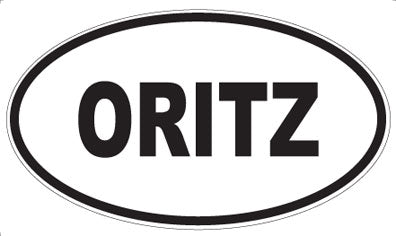 ORITZ - Oval Sticker