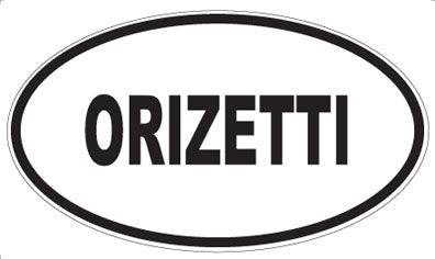 ORIZETTI - Oval Sticker