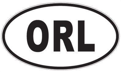 ORL - 3 Letter Initials Oval Sticker