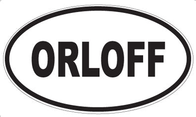ORLOFF - Oval Sticker