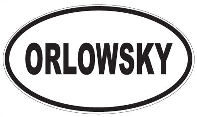 ORLOWSKY - Oval Magnet