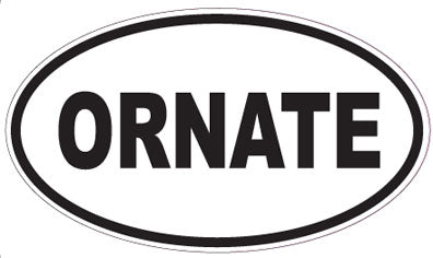ORNATE - Oval Sticker