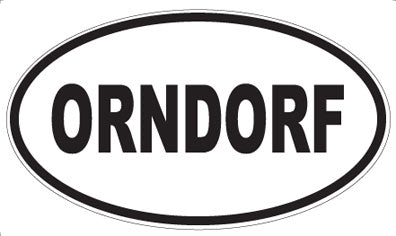 ORNDORF - Oval Sticker