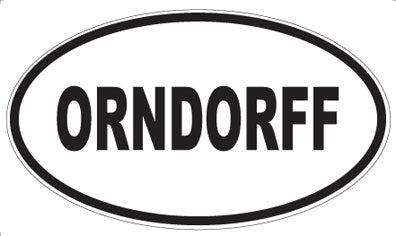 ORNDORFF - Oval Magnet
