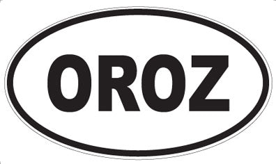 OROZ - Oval Sticker