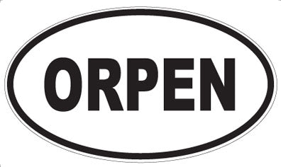 ORPEN - Oval Sticker