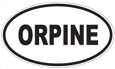 ORPINE - Oval Sticker