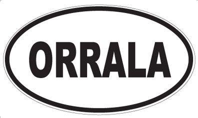 ORRALA - Oval Sticker