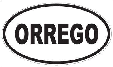 ORREGO - Oval Sticker