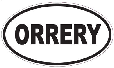 ORRERY - Oval Sticker