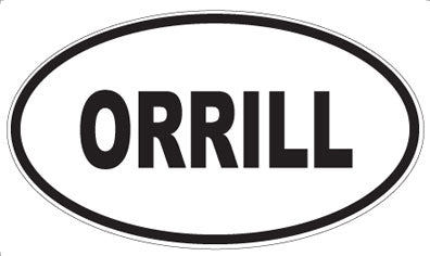 ORRILL - Oval Sticker