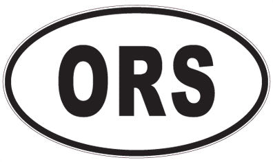 ORS - 3 Letter Initials Oval Sticker