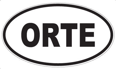 ORTE - Oval Sticker