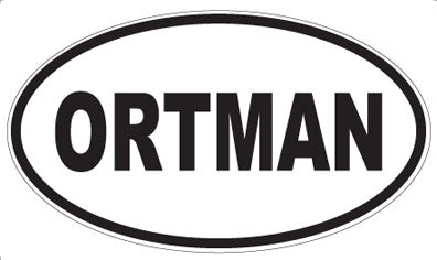 ORTMAN - Oval Sticker