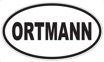 ORTMANN - Oval Sticker