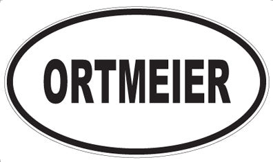 ORTMEIER - Oval Sticker