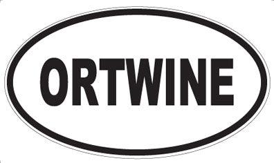 ORTWINE - Oval Sticker
