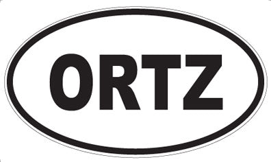 ORTZ - Oval Sticker