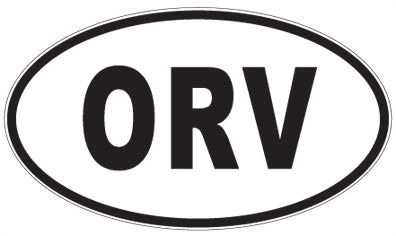 ORV - 3 Letter Initials Oval Sticker
