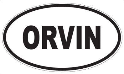 ORVIN - Oval Sticker