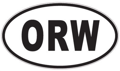 ORW - 3 Letter Initials Oval Sticker