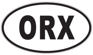 ORX - 3 Letter Initials Oval Sticker