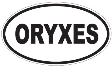 ORYXES - Oval Sticker