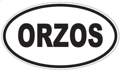 ORZOS - Oval Sticker