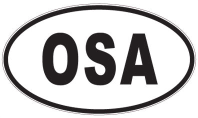 OSA - 3 Letter Initials Oval Sticker