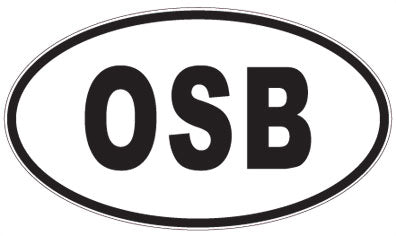 OSB - 3 Letter Initials Oval Sticker