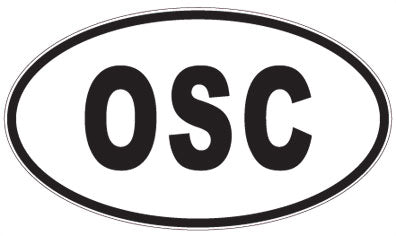 OSC - 3 Letter Initials Oval Sticker