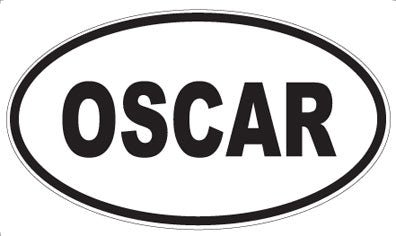 OSCAR - Oval Sticker