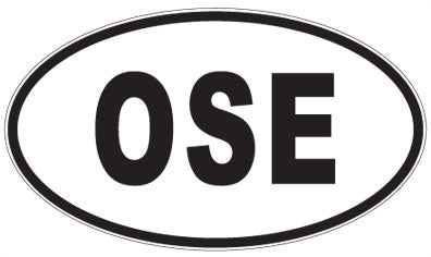 OSE - 3 Letter Initials Oval Sticker