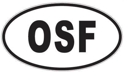 OSF - 3 Letter Initials Oval Sticker
