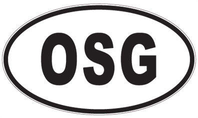 OSG - 3 Letter Initials Oval Sticker