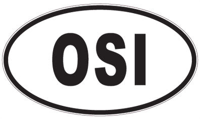 OSI - 3 Letter Initials Oval Sticker