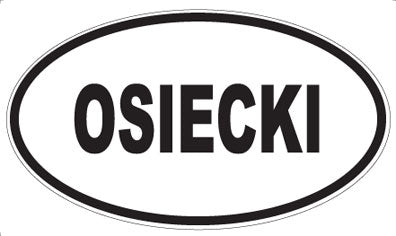 OSIECKI - Oval Sticker