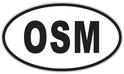 OSM - 3 Letter Initials Oval Sticker