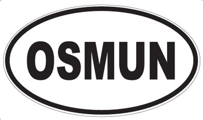 OSMUN - Oval Sticker