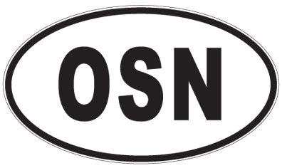 OSN - 3 Letter Initials Oval Sticker