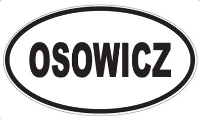 OSOWICZ - Oval Sticker